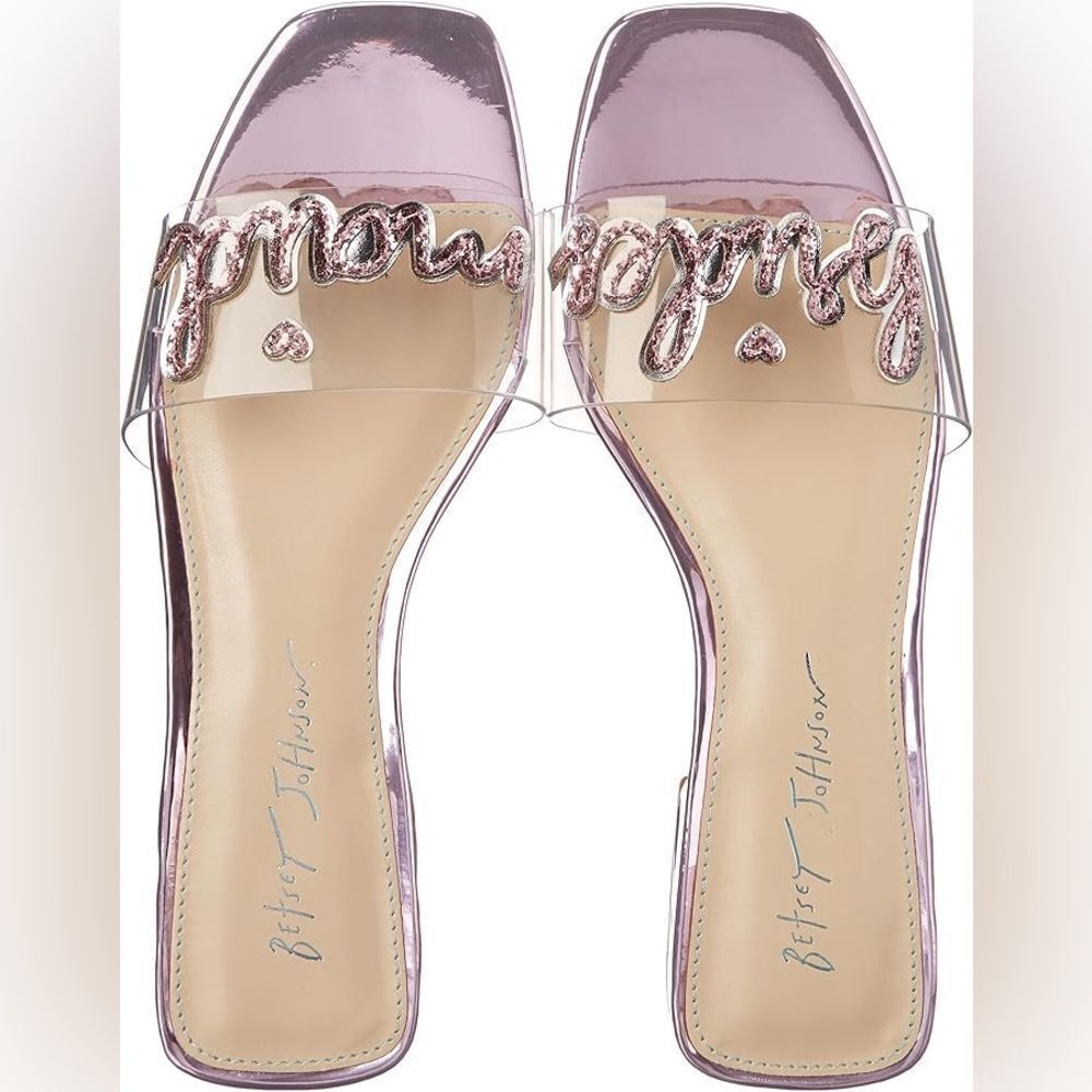 NWOB Blue by Betsy Johnson Sb-Mint Slide Sandal pink bridesmaid Sz 9 - Picture 9 of 9
